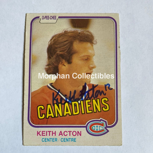 Keith Acton - Autographed Card Opc 1981/82 Rookie