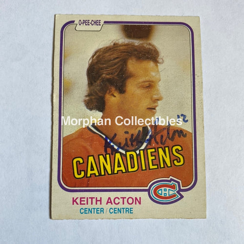 Keith Acton - Autographed Card Opc 1981/82 Rookie