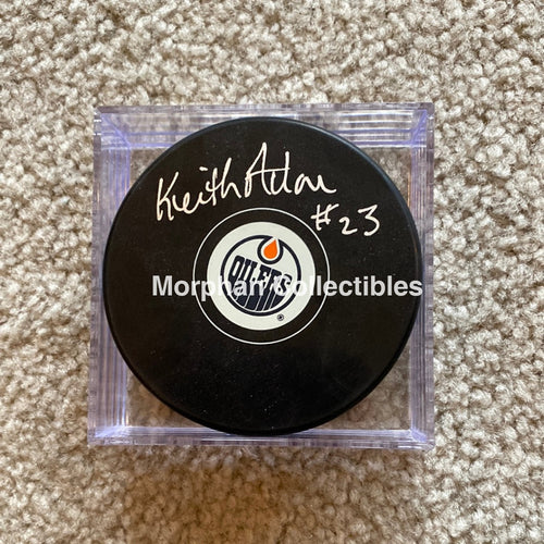 Keith Acton - Autographed Edmonton Oilers Puck
