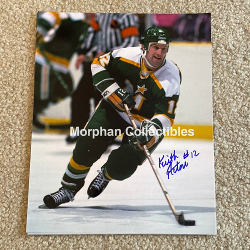 Keith Acton - Autographed Minnesota North Stars 8X10 Photo