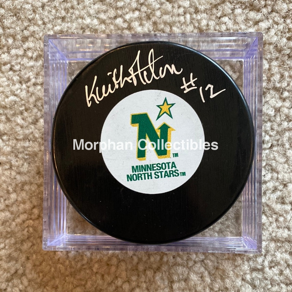 Keith Acton - Autographed Minnesota North Stars Puck
