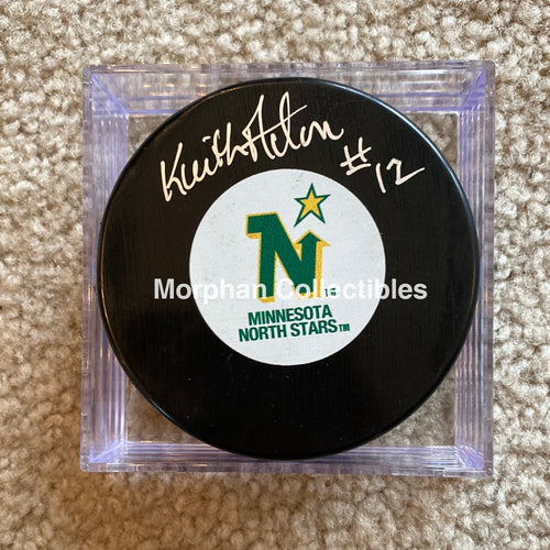 Keith Acton - Autographed Minnesota North Stars Puck
