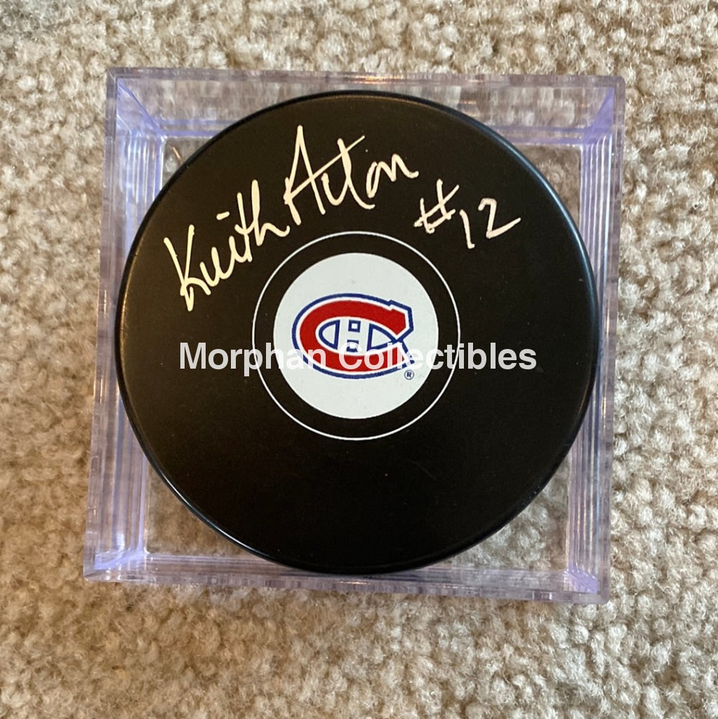 Keith Acton - Autographed Montreal Canadiens Puck