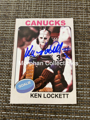 Ken Lockett - Autographed Card Custom Vancouver Canucks