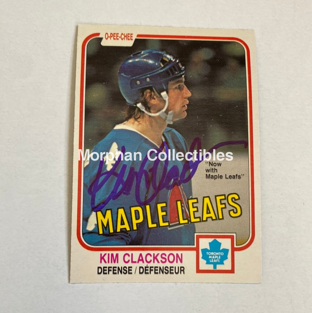 Kim Clackson - Autographed Card Opc 1981-82 Rookie