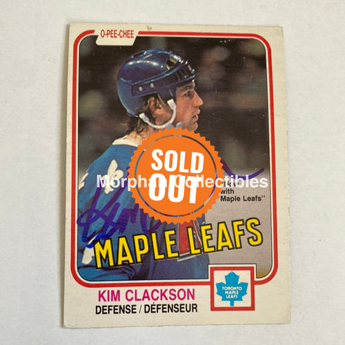 Kim Clackson - Autographed Card Opc 1981-82 Rookie