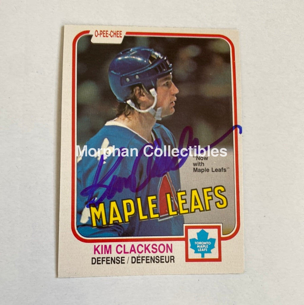 Kim Clackson - Autographed Card Opc 1981-82 Rookie