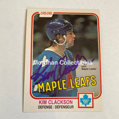 Kim Clackson - Autographed Card Opc 1981-82 Rookie