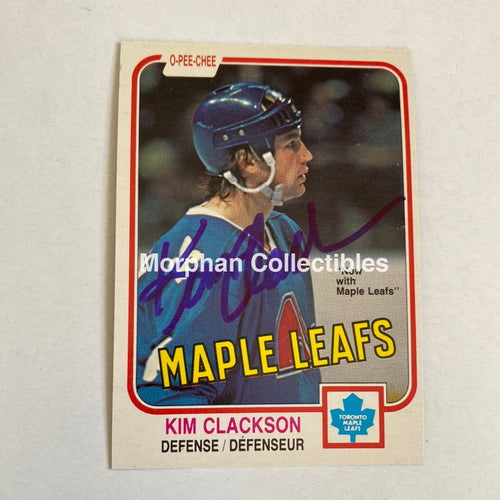 Kim Clackson - Autographed Card Opc 1981-82 Rookie