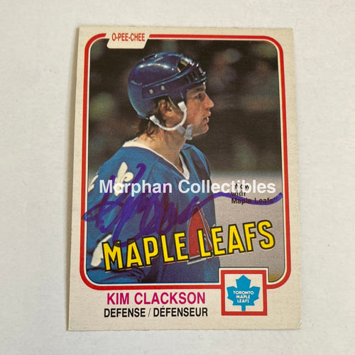 Kim Clackson - Autographed Card Opc 1981-82 Rookie