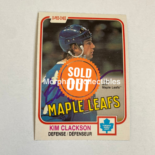 Kim Clackson - Autographed Card Opc 1981-82 Rookie