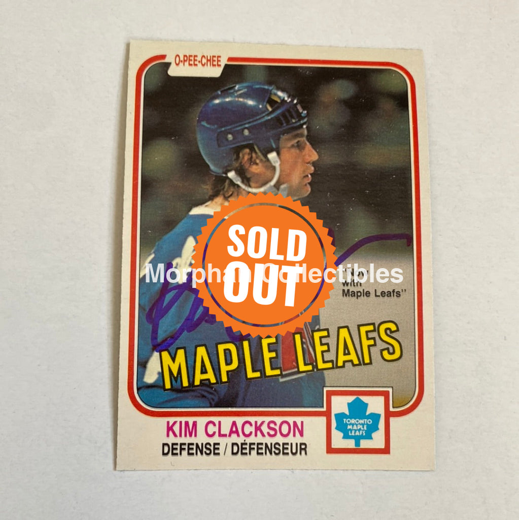 Kim Clackson - Autographed Card Opc 1981-82 Rookie