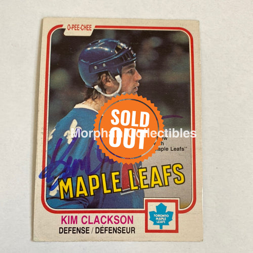 Kim Clackson - Autographed Card Opc 1981-82 Rookie