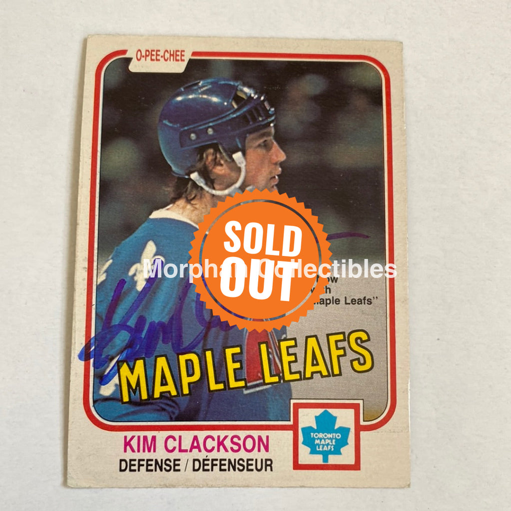 Kim Clackson - Autographed Card Opc 1981-82 Rookie