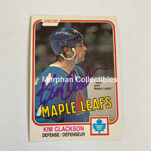 Kim Clackson - Autographed Card Opc 1981-82 Rookie