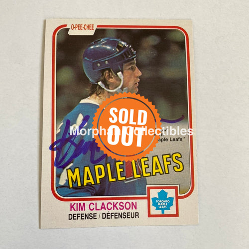 Kim Clackson - Autographed Card Opc 1981-82 Rookie