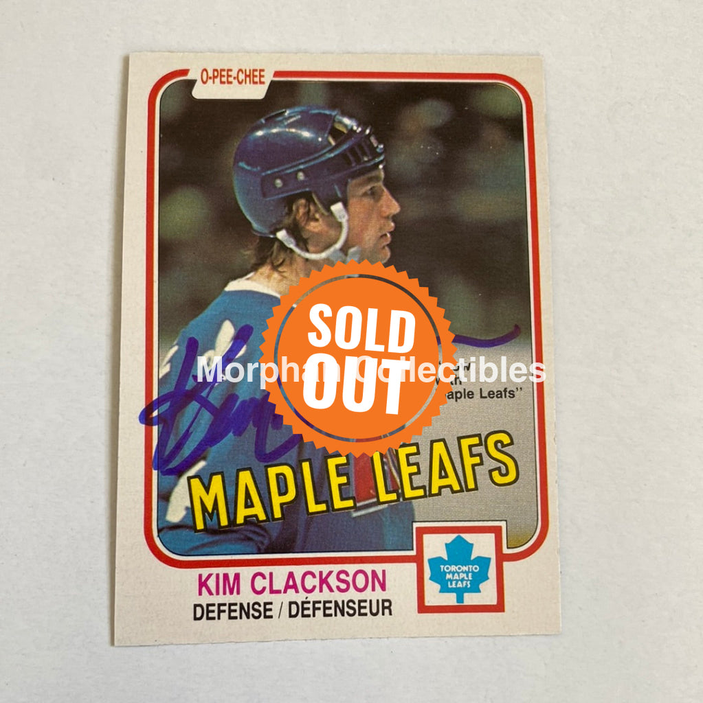 Kim Clackson - Autographed Card Opc 1981-82 Rookie