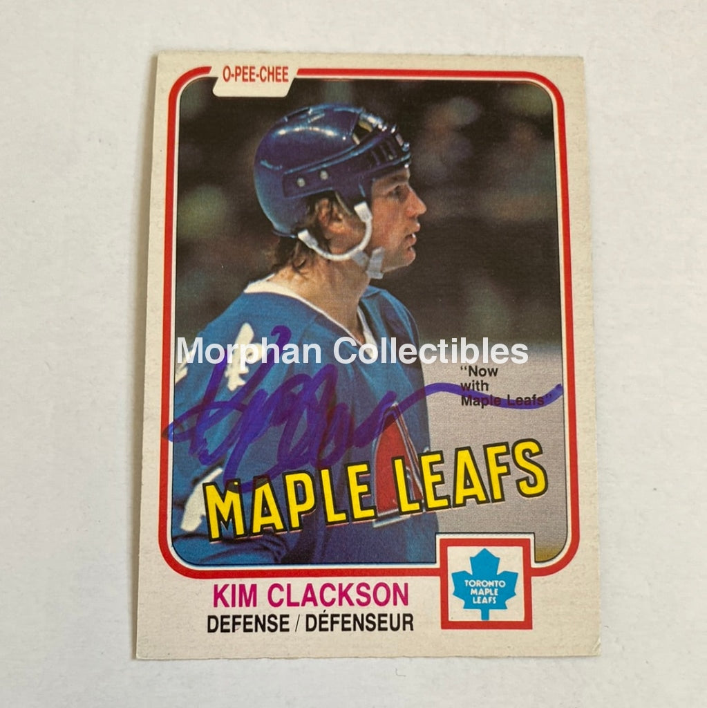 Kim Clackson - Autographed Card Opc 1981-82 Rookie