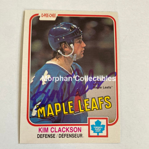 Kim Clackson - Autographed Card Opc 1981-82 Rookie