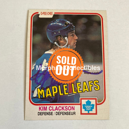 Kim Clackson - Autographed Card Opc 1981-82 Rookie