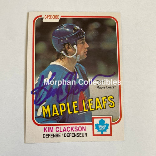 Kim Clackson - Autographed Card Opc 1981-82 Rookie