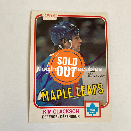 Kim Clackson - Autographed Card Opc 1981-82 Rookie