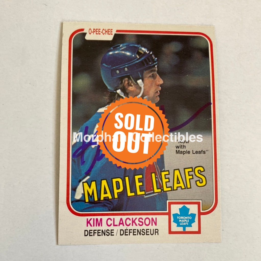 Kim Clackson - Autographed Card Opc 1981-82 Rookie