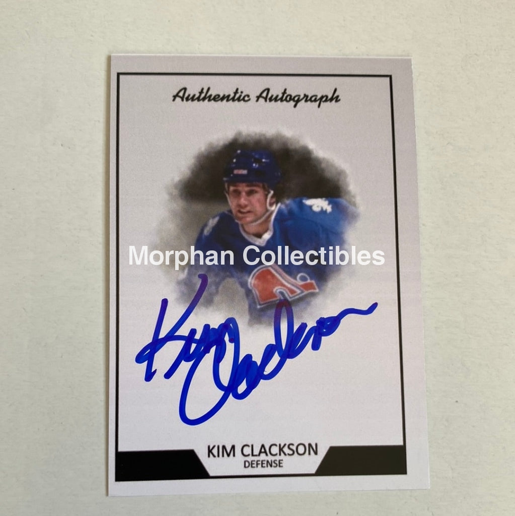 Kim Clackson - Autographed Card Quebec Nordiques Custom