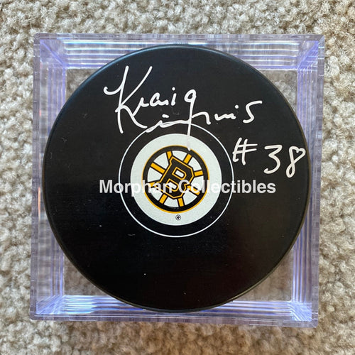 Kraig Nienhuis - Autographed Puck Boston Bruins