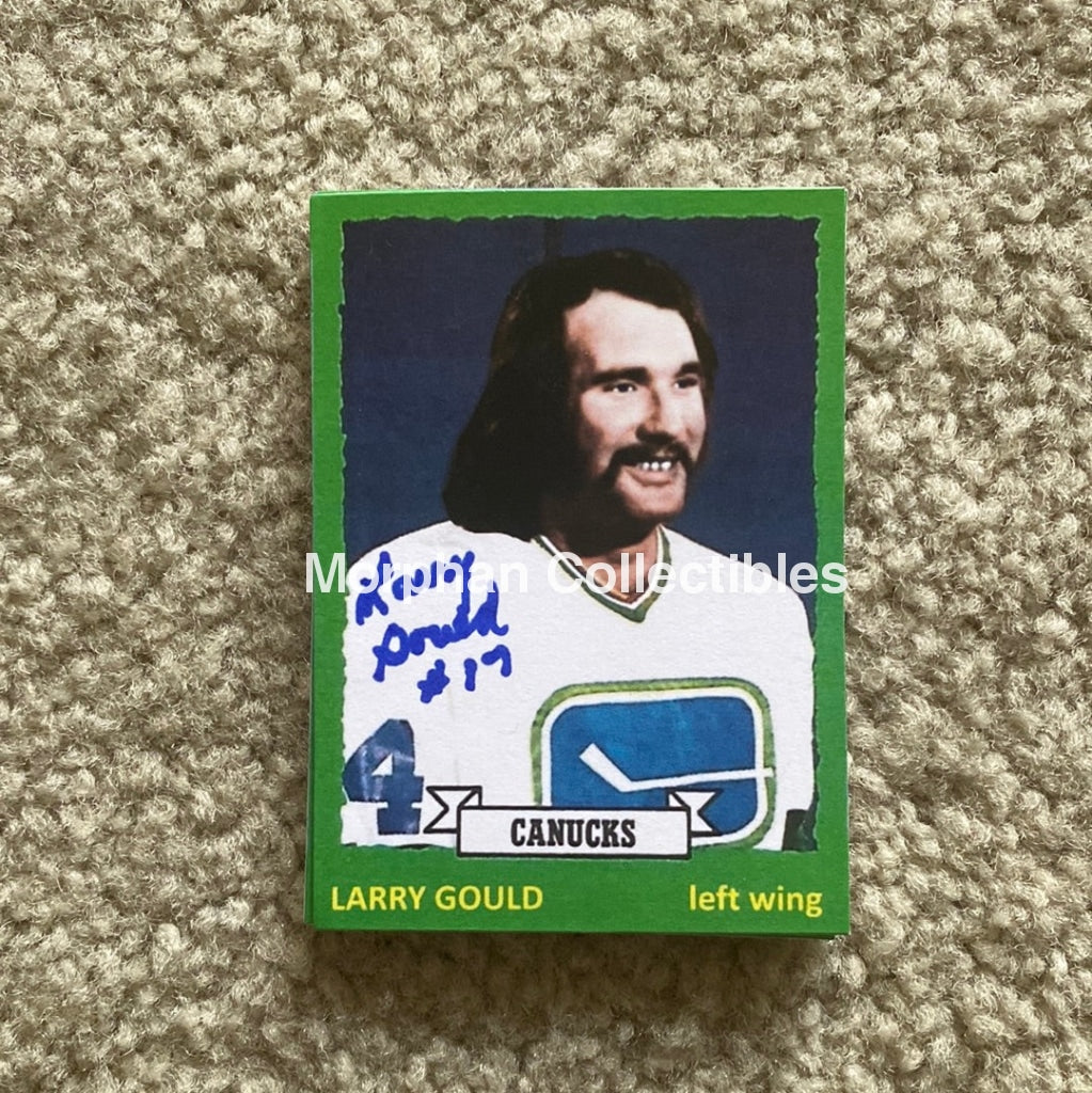 Larry Gould - Autographed Card Custom Vancouver Canucks