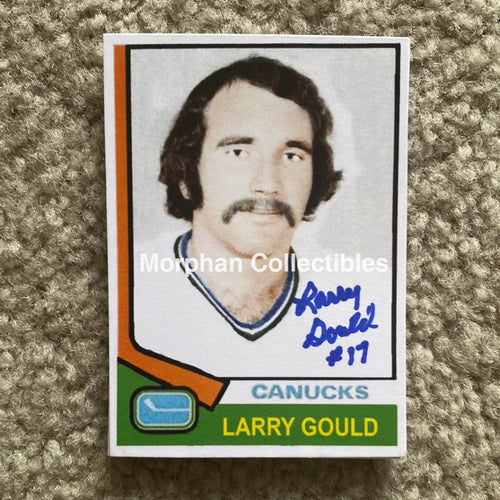 Larry Gould - Autographed Card Custom Vancouver Canucks
