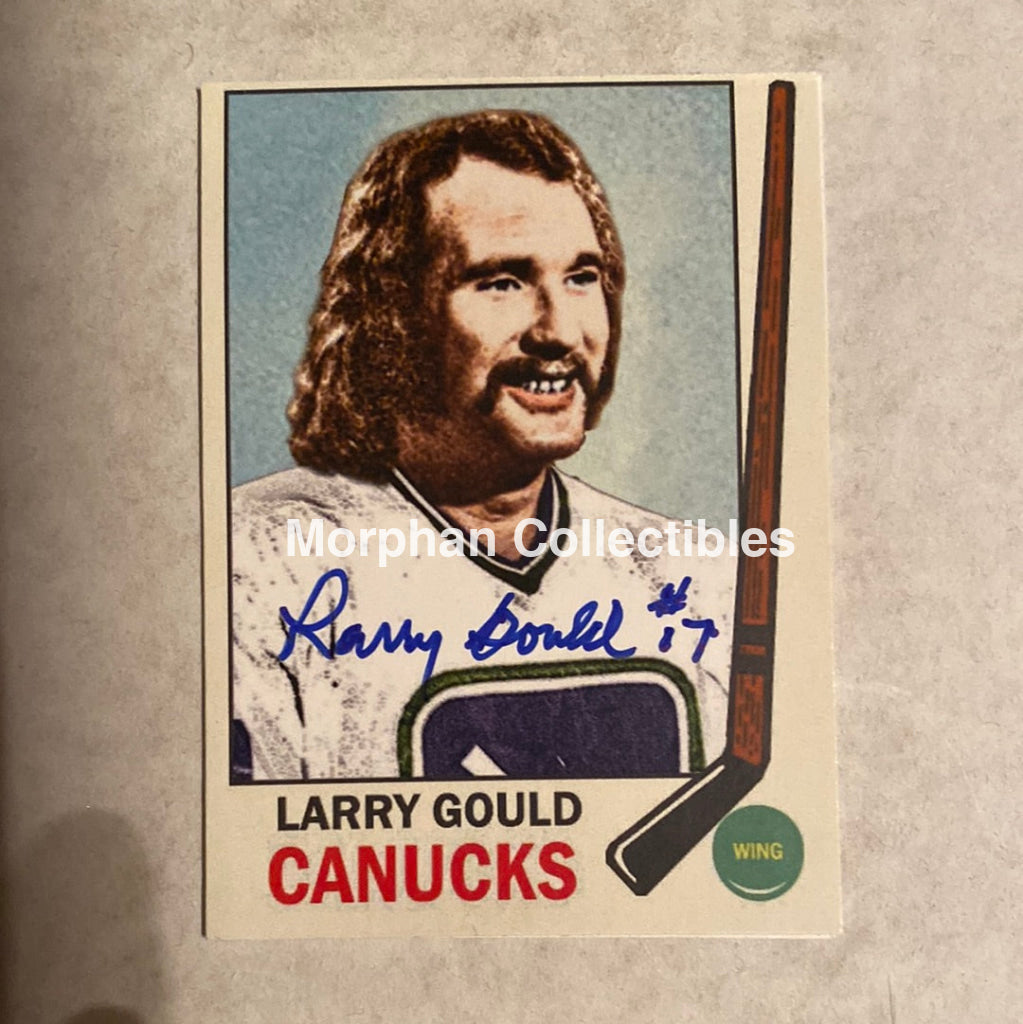 Larry Gould - Autographed Card Custom Vancouver Canucks