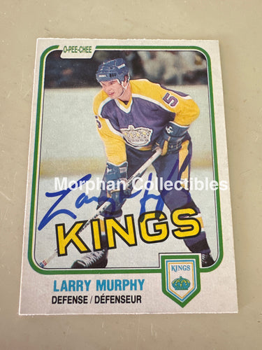 Larry Murphy - Autographed Card - 1981-82 OPC Card