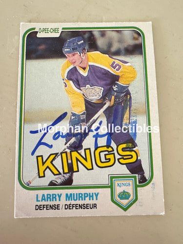 Larry Murphy - Autographed Card - 1981-82 OPC smear Card