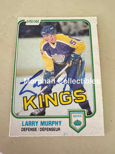 Larry Murphy - Autographed Card - 1981-82 OPC smear Card