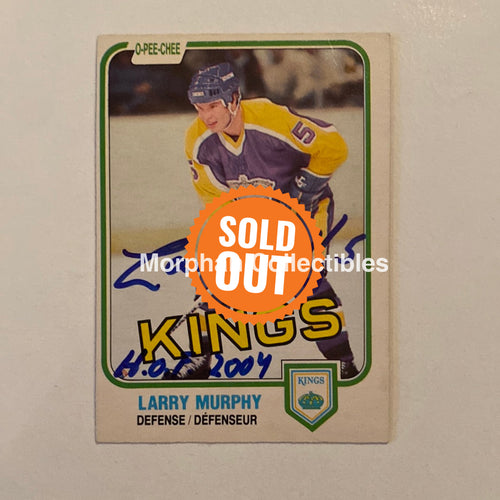 Larry Murphy - Autographed Card Opc 1981-82 Rookie