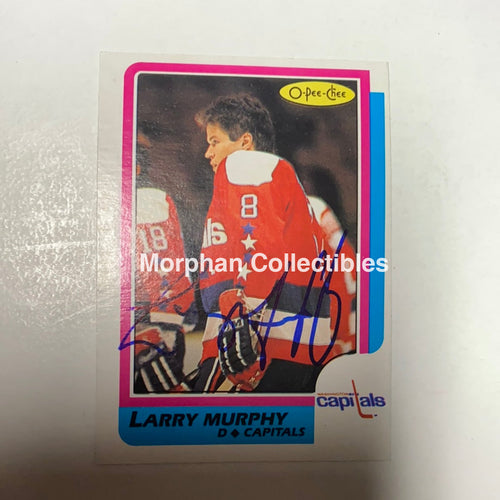 Larry Murphy - Autographed Card Opc 1986-87