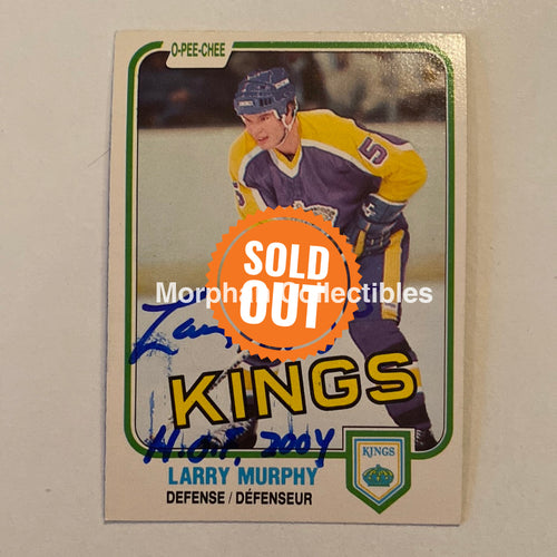 Larry Murphy - Autographed Card Smeared Opc 1981-82 Rookie