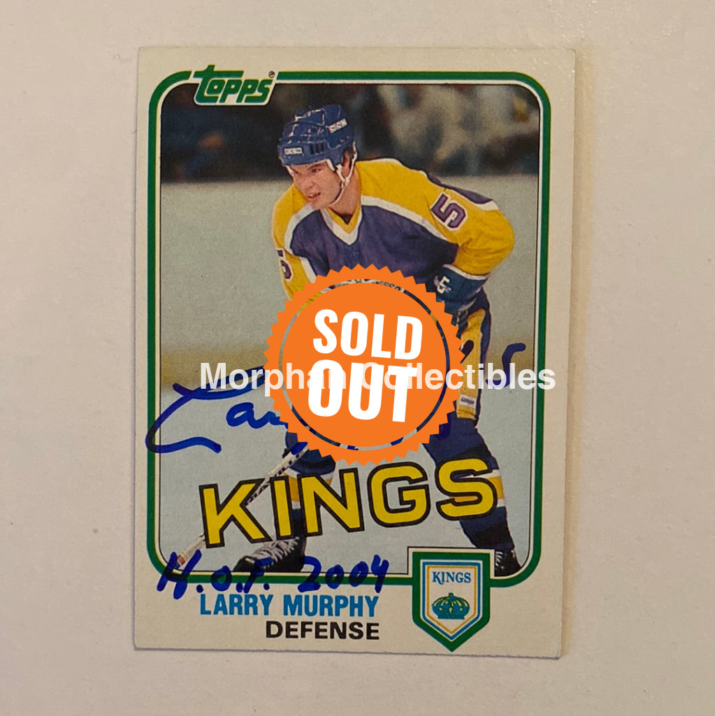 Larry Murphy - Autographed Card Topps 1981-82 Rookie