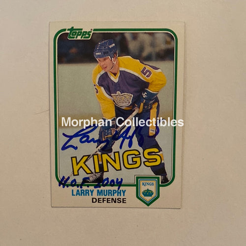 Larry Murphy - Autographed Card Topps 1981-82 Rookie