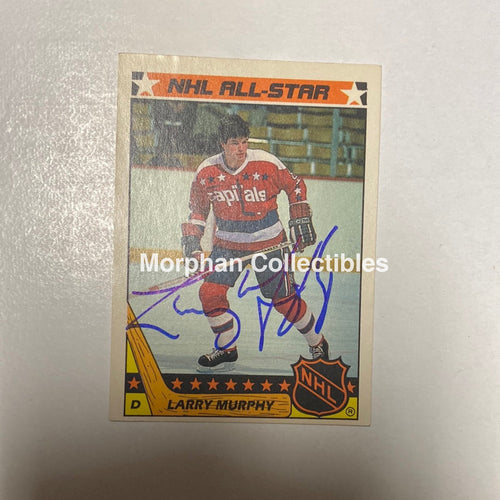 Larry Murphy - Autographed Card Topps 1987-88 Sticker
