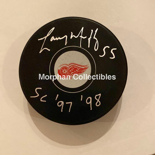 Larry Murphy - Autographed Puck Detroit Red Wings