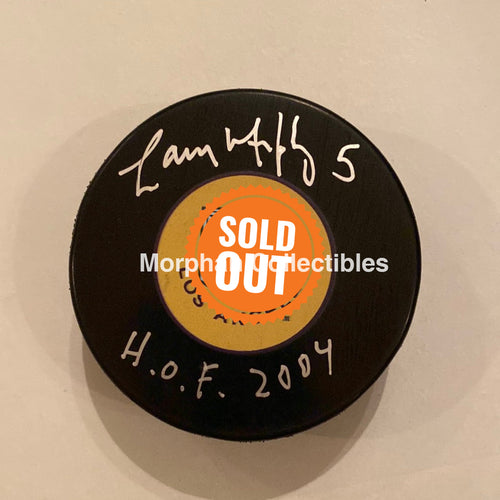 Larry Murphy - Autographed Puck Los Angelos Kings