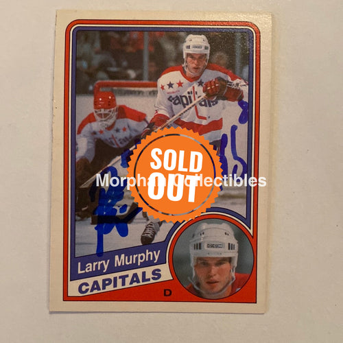 Larry Murphy/Pat Riggin - Autographed Card Opc 1984-85