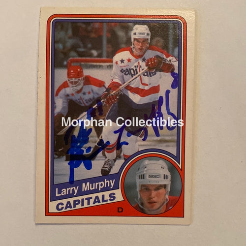 Larry Murphy/Pat Riggin - Autographed Card Opc 1984-85