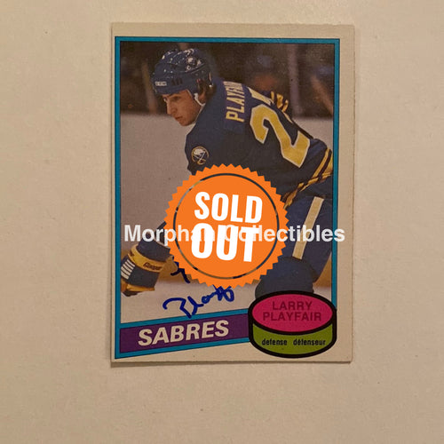 Larry Playfair - Autographed Card Opc 1980-81