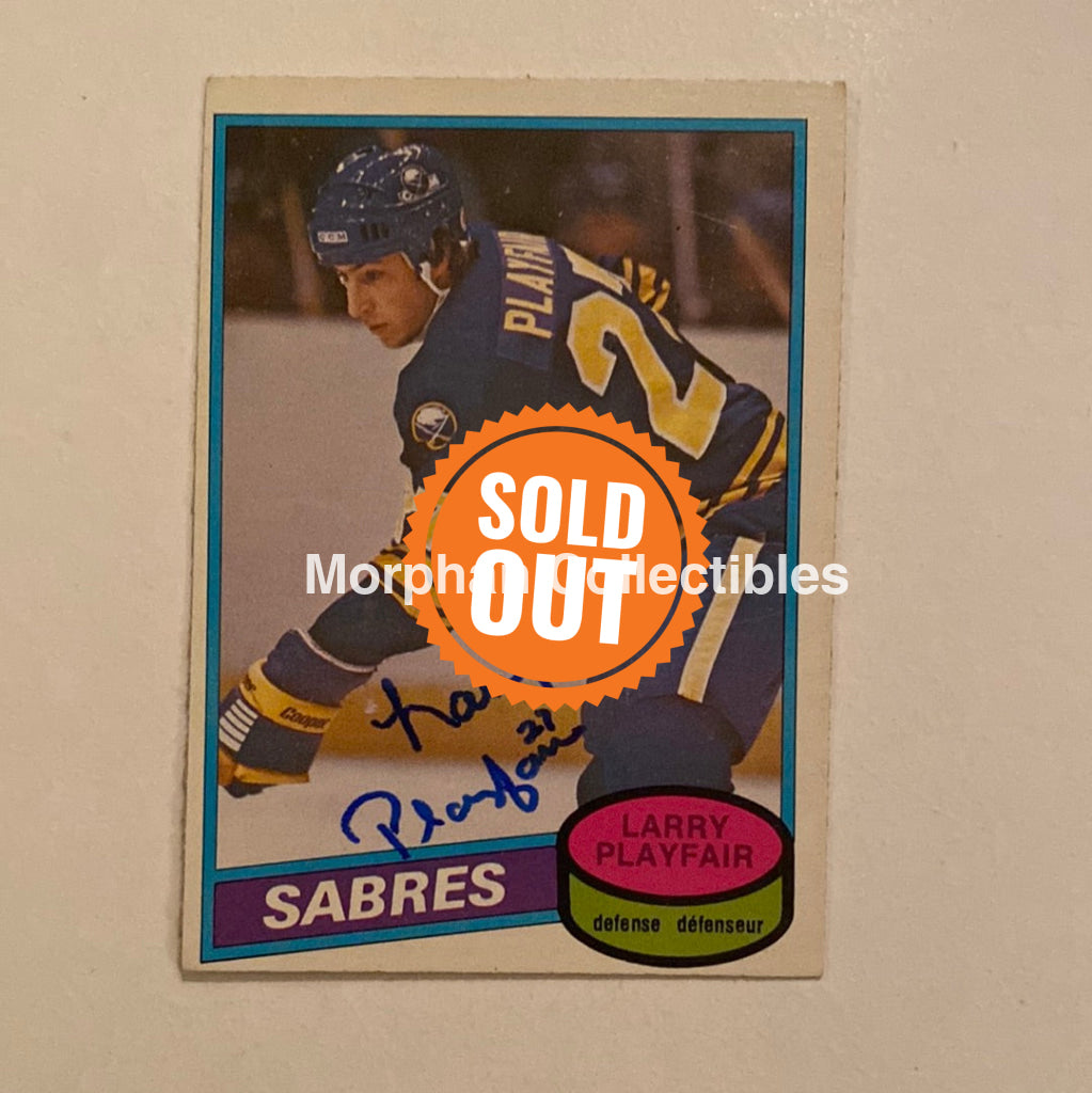 Larry Playfair - Autographed Card Opc 1980-81