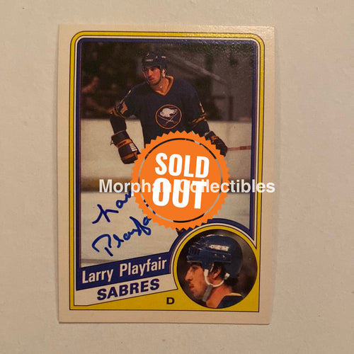Larry Playfair - Autographed Card Opc 1984-85