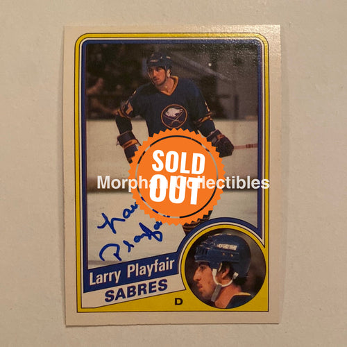 Larry Playfair - Autographed Card Opc 1984-85
