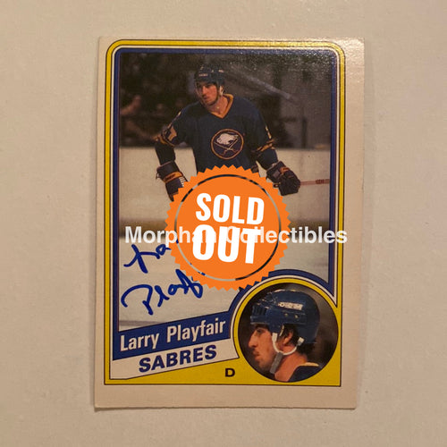 Larry Playfair - Autographed Card Opc 1984-85